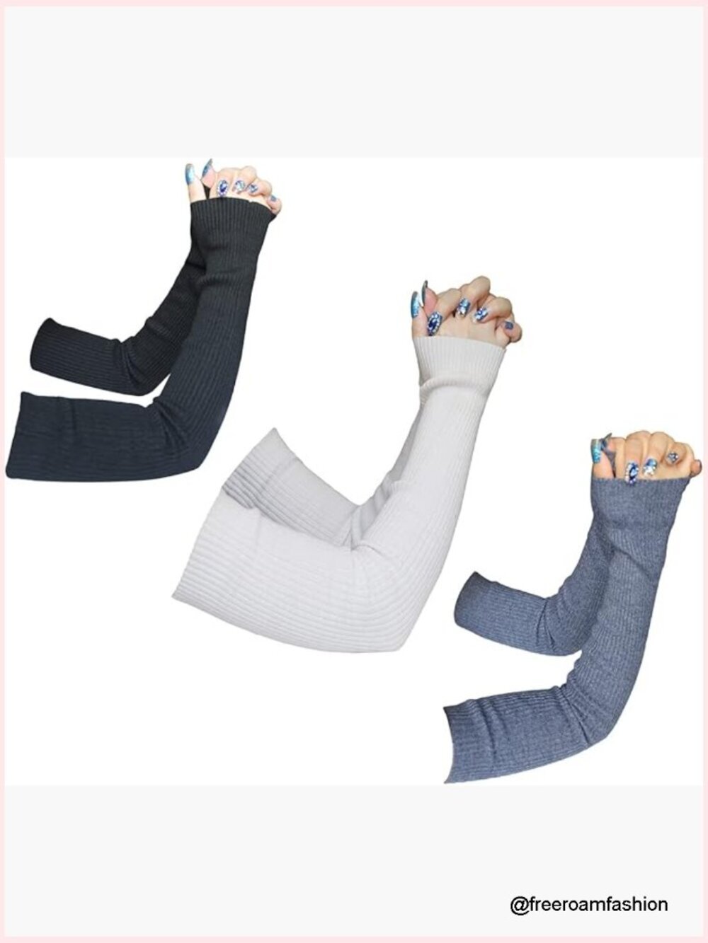 Women's Cashmere Wool Arm Warmers 20" Long Fingerless Gloves Soft Knit Winter